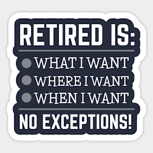 RETIRED | RETIREMENT Sticker